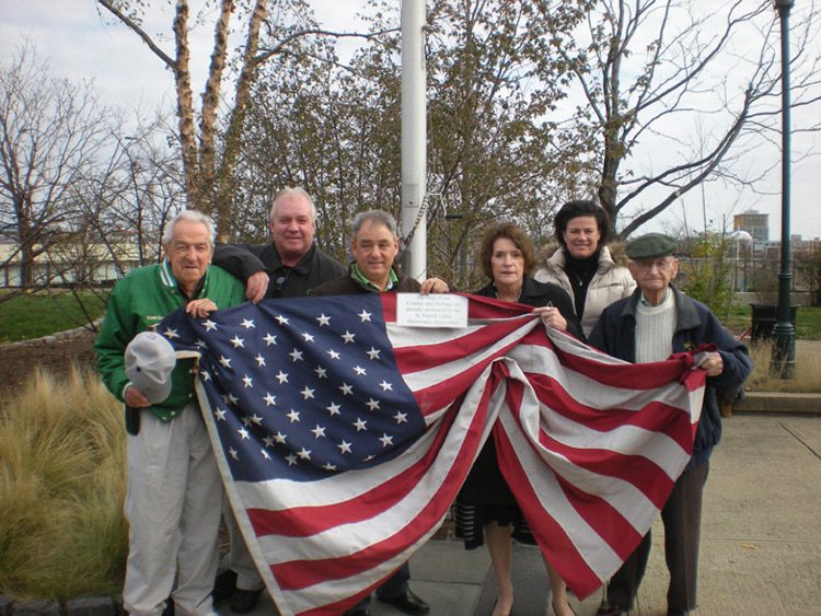 Flag Raising Ceremony at the Irish Memorial.