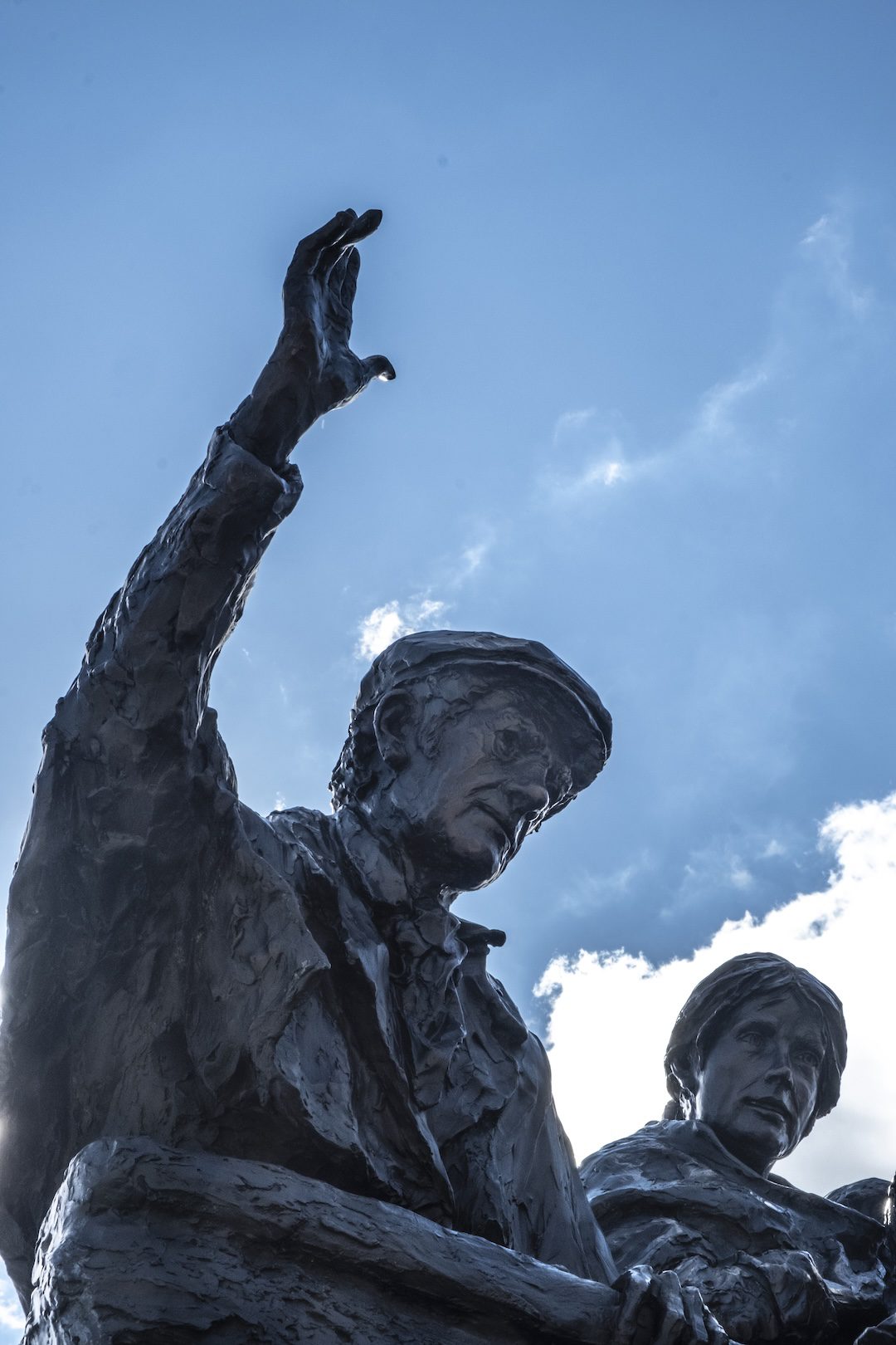 The Irish Memorial in Philadelphia arriving in the new world.