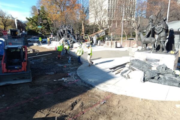Workers at the Irish Memorial