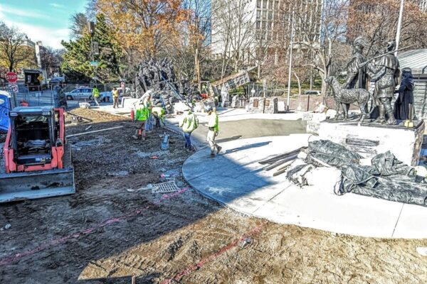 Workers at the Irish Memorial