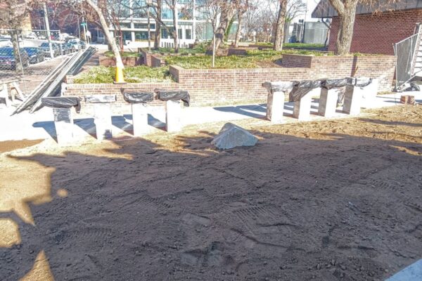 Irish Memorial Plynths Being Installed