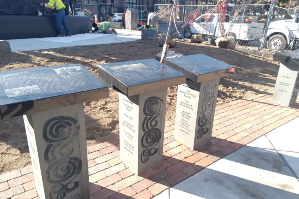 Irish Memorial Plynths Being Installed