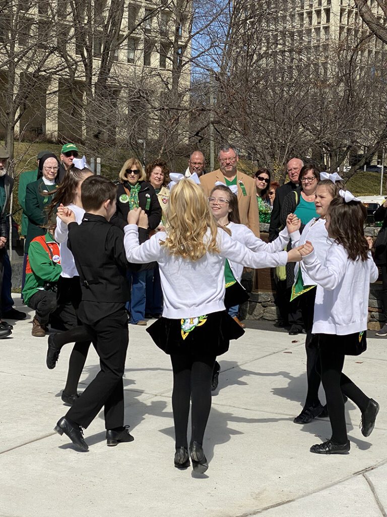 Irish Dancers Perform on St. Patrick's Day, 2025 at The Irish Memorial.