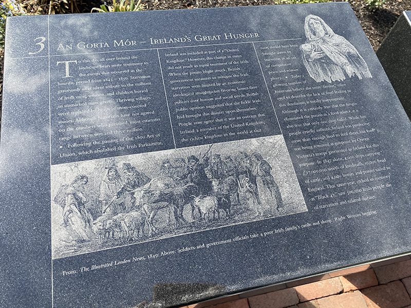 Story of An Gorta Mór at the Irish Memorial in Philadelphia