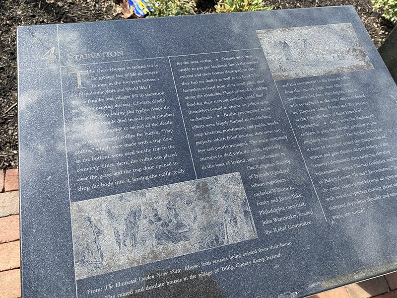 Story of Starvation at the Irish Memorial in Philadelphia