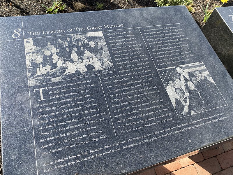 Lessons of The Great Hunger at the Irish Memorial in Philadelphia