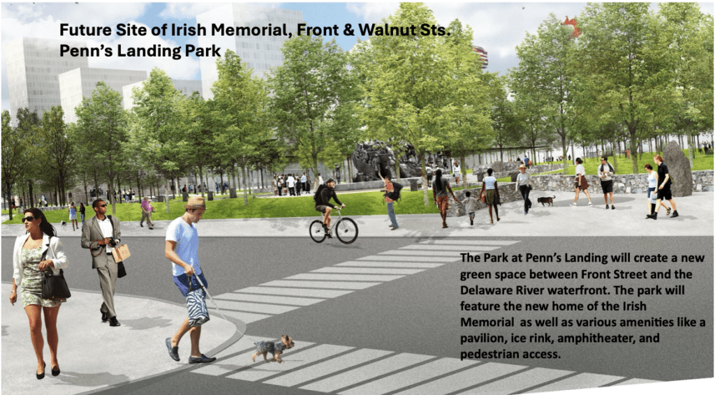 Rendering of the Irish Memorial Green Space