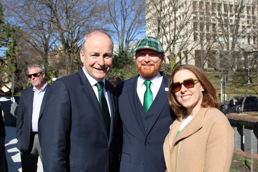 Taoiseach Micheál Martin Visits the Irish Memorial with Seamus & Jill Cummins